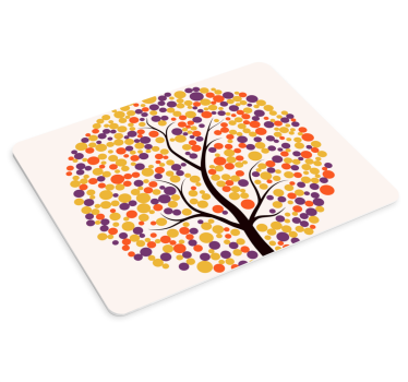 Mouse pad original arte de árbol colorido - TenVinilo