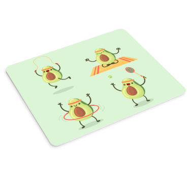 Alfombrillas de ratón originales Gimnasio de aguacate - TenVinilo