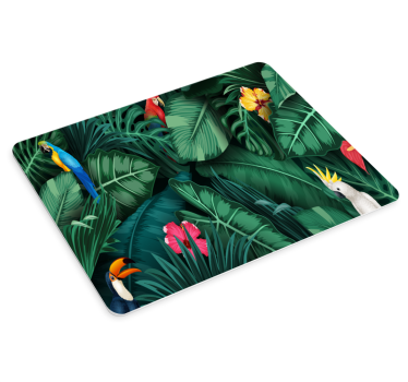 Mouse pad original patrón de aves tropicales - TenVinilo