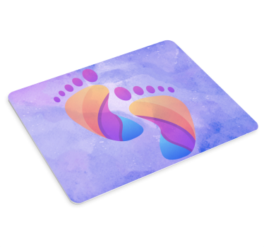 Alfombrillas de ratón originales Huellas de pies de colores - TenVinilo