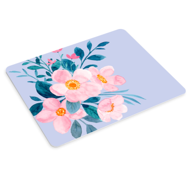 Mouse pad original arreglo floral acuarela - TenVinilo