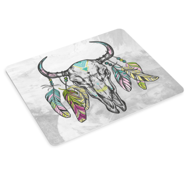 Mouse pad original decoración de calavera estilizada - TenVinilo