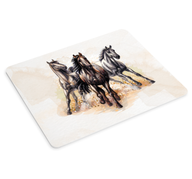 Alfombrillas de ratón originales Tres caballos al galope - TenVinilo