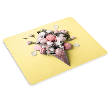 Mouse pad original cono de helado floral - TenVinilo