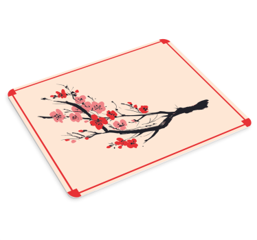 Mouse pad original rama de cerezo en flor - TenVinilo
