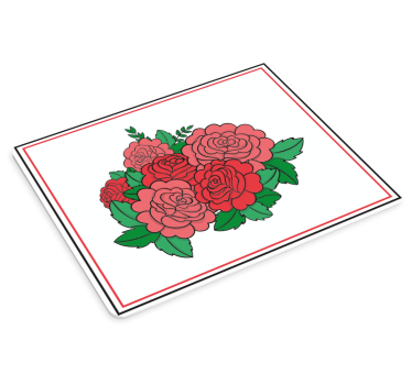Mouse pad original arreglo floral audaz - TenVinilo