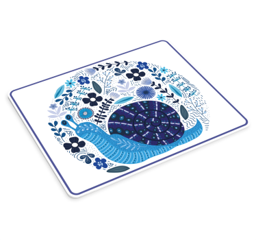 Mouse pad original caracol floral encantador - TenVinilo