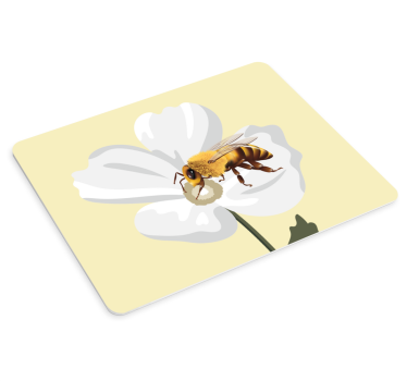 Mouse pad original abeja en flor - TenVinilo