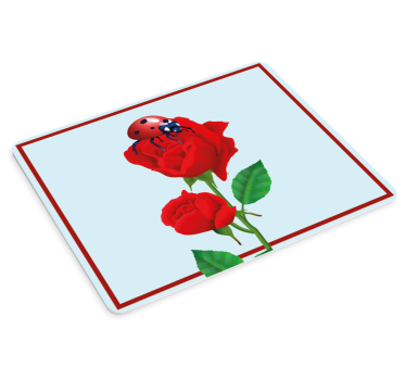 Mouse pad original mariquita sobre rosas - TenVinilo