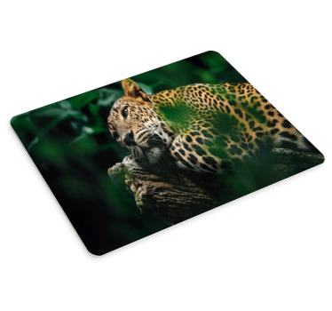 Mouse pad original leopardo acostado cómodamente - TenVinilo