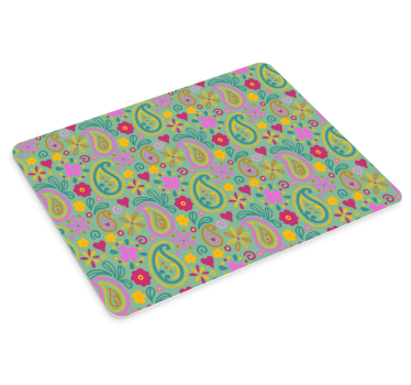 Mouse pad textura paisley floral colorido - TenVinilo