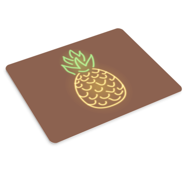 Mouse pad original piña neón gráfico - TenVinilo