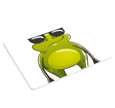 Alfombrillas de ratón anime Diseño de una rana con gafas de sol. - TenVinilo