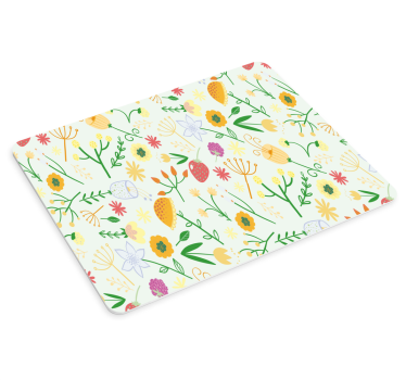 Mouse pad textura composición de emblemas florales - TenVinilo