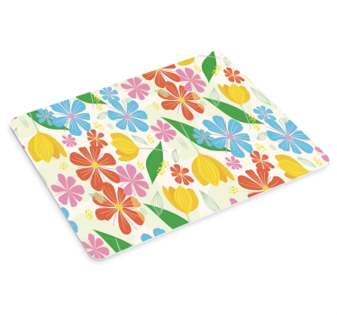 Mouse pad textura exhibición floral colorida - TenVinilo
