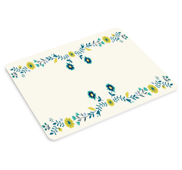 Mouse pad textura patrón de bordes florales - TenVinilo