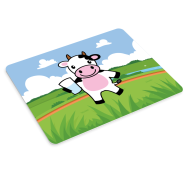 Alfombrillas de ratón originales Vaca feliz de dibujos animados - TenVinilo