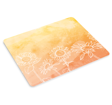 Mouse pad textura diseño abstracto de girasoles - TenVinilo