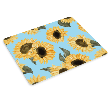 Mouse pad original patrón de flores de girasol - TenVinilo