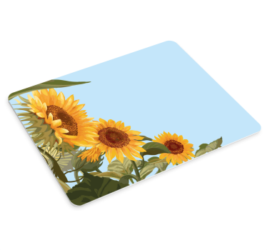 Mouse pad original diseño floral de girasoles - TenVinilo
