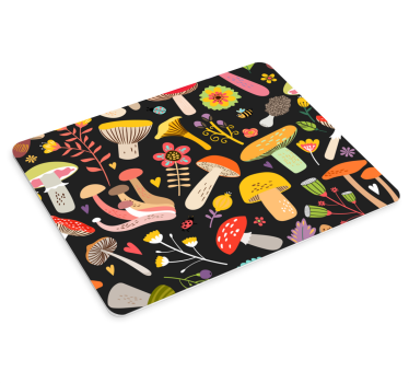 Mouse pad textura colección de hongos coloridos - TenVinilo