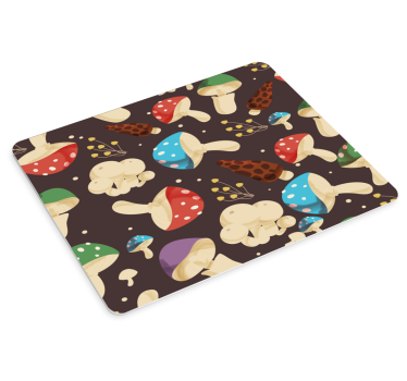 Mouse pad textura estampado de hongos coloridos - TenVinilo