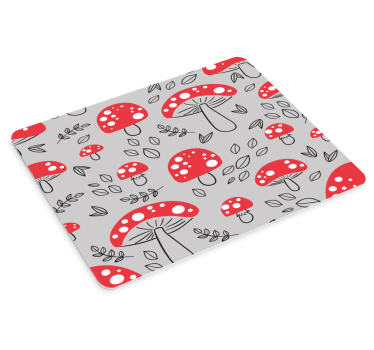 Mouse pad textura patrón de hongos juguetones - TenVinilo