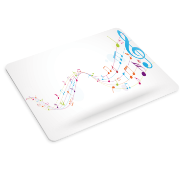Mouse pad original notas musicales coloridas - TenVinilo