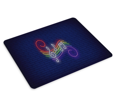 Alfombrillas de ratón originales Pared de ladrillo arcoiris notas - TenVinilo