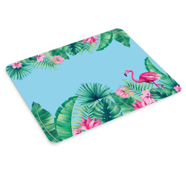 Alfombrillas de ratón originales Fondo tropical con flamencos - TenVinilo
