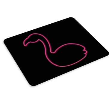 Mouse pad original silueta de flamenco neón - TenVinilo