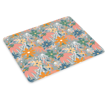 Mouse pad textura patrón botánico floral - TenVinilo
