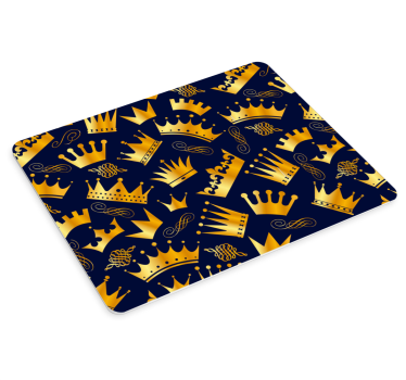 Mouse pad textura motivos de corona dorada - TenVinilo