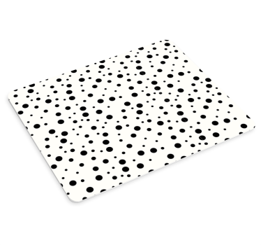 Alfombrilla para ratón patrones Lunares negros sobre fondo blanco - TenVinilo