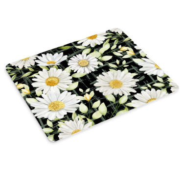 Mouse pad textura composición floral de margaritas - TenVinilo