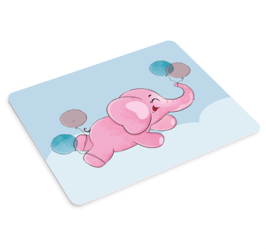 Mouse pad original elefante juguetón con globo - TenVinilo