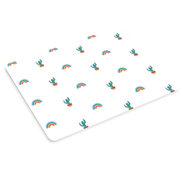 Mouse pad textura arcosíris de cactus coloridos - TenVinilo