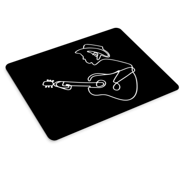 Mouse pad original músico con guitarra - TenVinilo