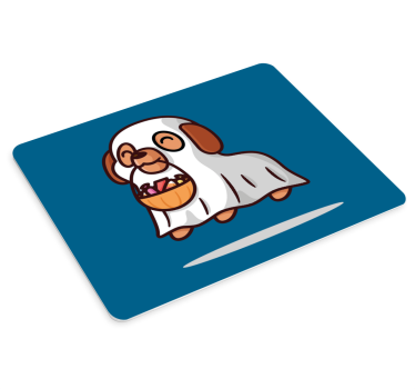 Mouse pad original cachorro fantasmal adorable - TenVinilo
