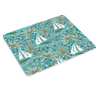 Mouse pad textura estampado de palmeras navegantes - TenVinilo