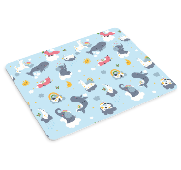 Mouse pad original patrón de animales juguetones - TenVinilo
