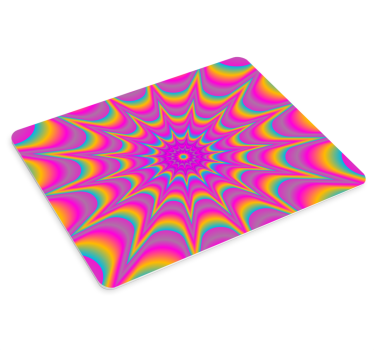 Mouse pad textura explosión de color espiral vibrante - TenVinilo
