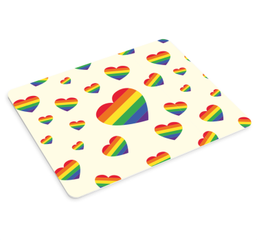 Mouse pad textura patrón de corazones coloridos - TenVinilo
