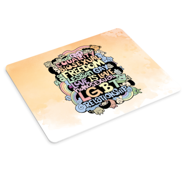 Mouse pad frases abrazando la igualdad del amor - TenVinilo