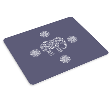 Mouse pad textura motivo de elefante ornamentado - TenVinilo