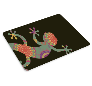 Mouse pad original patrón de lagarto colorido - TenVinilo