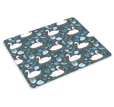 Mouse pad textura cisnes entre hojas - TenVinilo