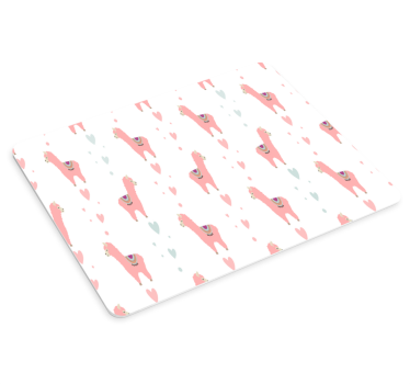 Mouse pad original llama linda con corazones - TenVinilo