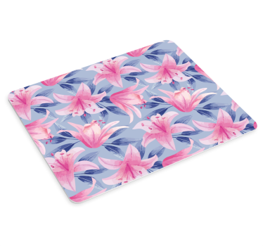 Mouse pad textura diseño de lirios florales - TenVinilo