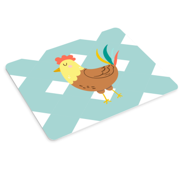 Mouse pad original ilustración de gallina encantadora - TenVinilo